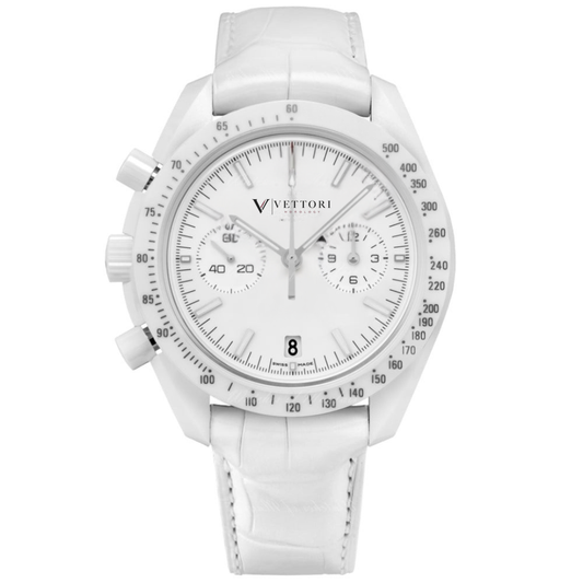 Vettori Ceramic Chronograph 44mm – White Dial